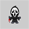 Ghost with Knife Tumbler Sticker