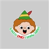 Happy Boy Elf Tumbler Sticker