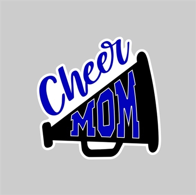 Cheer Mom (Blue)  Tumbler Sticker
