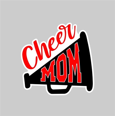 Cheer Mom (Red)  Tumbler Sticker