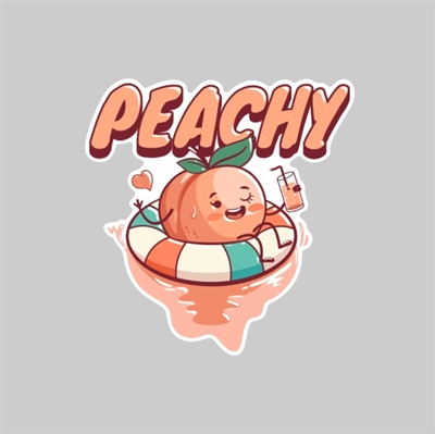 Just Peachy  Tumbler Sticker