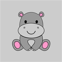 Hippo Tumbler Sticker