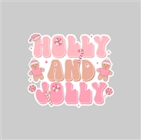 Holly and Jolly Tumbler Sticker