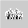 Mama BW Floral Tumbler Sticker
