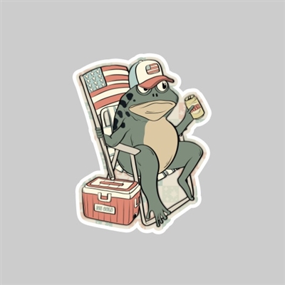 American Frog Tumbler Sticker