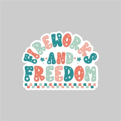 Fireworks & Freedom Tumbler Sticker