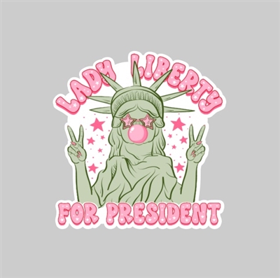 Lady Liberty  Tumbler Sticker