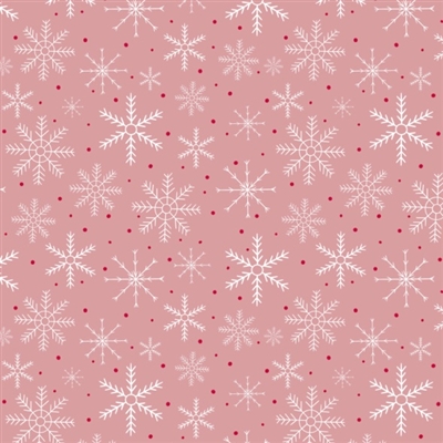 Pastel Pink Snowflakes Vinyl Sheet