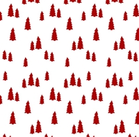 White w/Red Tiny Trees Vinyl Sheet