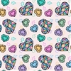 Stained Glass Hearts Vinyl Sheet