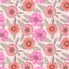 Pink and Peach Floral Vinyl Sheet
