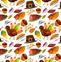 Thanksgiving Dinner Vinyl Sheet