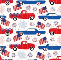 Red Truck Independence Day Vinyl Sheet