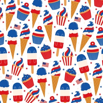 USA Ice Cream (WHITE)  Vinyl Sheet