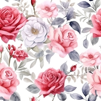 Roses Shades of Pink Vinyl Sheet