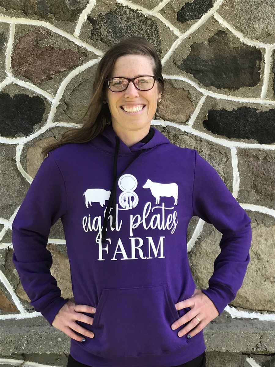 Women's PLUS size Fitted Sweatshirt Purple 2X-4X
