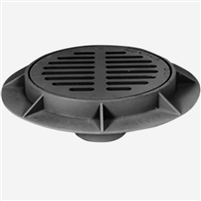 Jay R. Smith 2624 Parking Deck Drain With Heavy Duty Wide Flange Collar, Square Top, and 4" No Hub Outlet