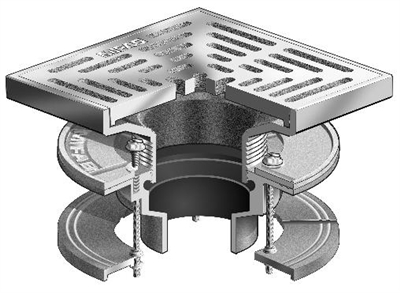 Mifab R1103P-PR-3 Square Drain