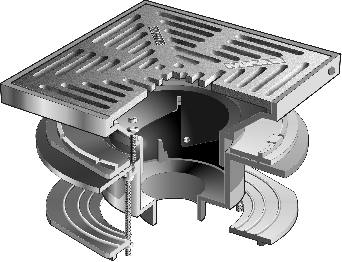 Mifab R1200-PR 12"  Promenade Deck Drain