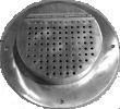 Mifab R1966 Stainless Steel Downspout Nozzle with Hinged Cover, 6" Pipe Size