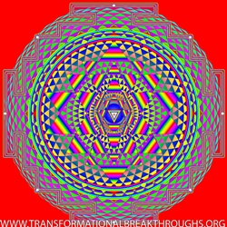 FLASHING RAINBOW SHRI YANTRA M - SUBTLE ENERGY MANDALA BY STEVEN MICHAEL KING