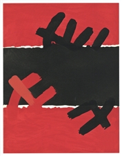 Giuseppe Capogrossi "Surface Rouge et Noire" pochoir (1957)