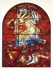 Marc Chagall Tribe of Judah Jerusalem Windows lithograph