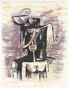 Wifredo Lam original lithograph, 1974