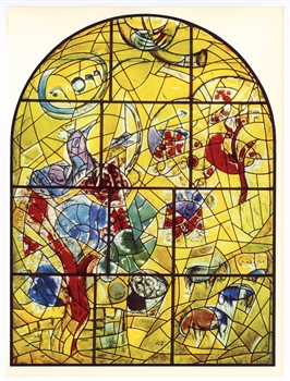 Marc Chagall Tribe of Joseph Jerusalem Windows lithograph
