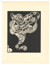 Wassily Kandinsky woodcut "10 Origen"