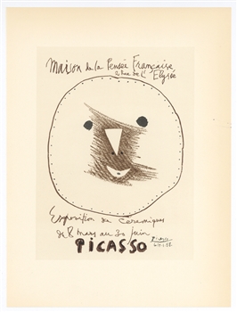 Pablo Picasso lithograph poster Mourlot