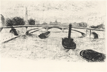 Jean Puy original etching Paris 1937