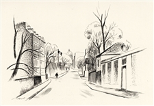 Louis Neillot original etching Paris 1937