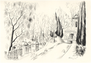 Cheriane original etching Paris 1937