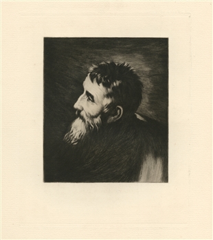 William St. John Harper etching Saint Jerome