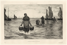 Robert Walker Macbeth Landing Sardines etching