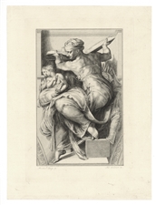 Arien Didier etching Michelangelo Libyan Sibyl