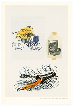 Claes Oldenburg lithograph Notes 1968