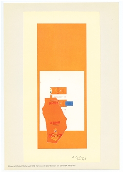 Robert Motherwell lithograph Summer Lights 1973