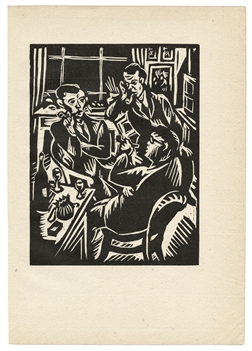 Max Unold Rene Beeh original woodcut
