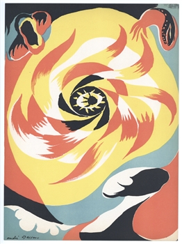 Andre Masson original lithograph "The Sun"