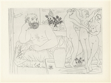 Pablo Picasso Vollard Suite "Sculpteur et statue de trois danseuses"