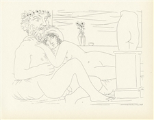 Pablo Picasso Vollard Suite "Sculpteur et modele allonge"