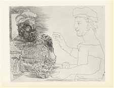 Pablo Picasso Vollard Suite "Deux hommes catalans"
