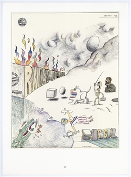 Saul Steinberg lithograph