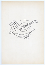 Georges Braque lithograph (Le guitar)