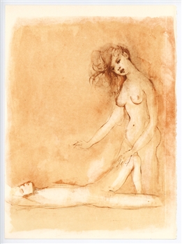 Leonor Fini signed original lithograph