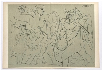 Pablo Picasso lithograph "La Guerre"