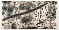 Joan Miro original lithograph for Cartones, 1965