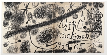 Joan Miro original lithograph for Cartones, 1961